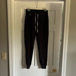 Black Jogger Srub pants with Elastic Waistband